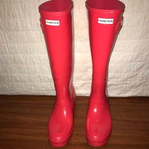 Original Tall gloss Hunter Boots in Color Flare